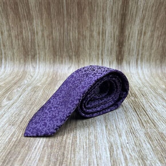 Ted Baker Purple Patterned Tie - Picture 1 of 4